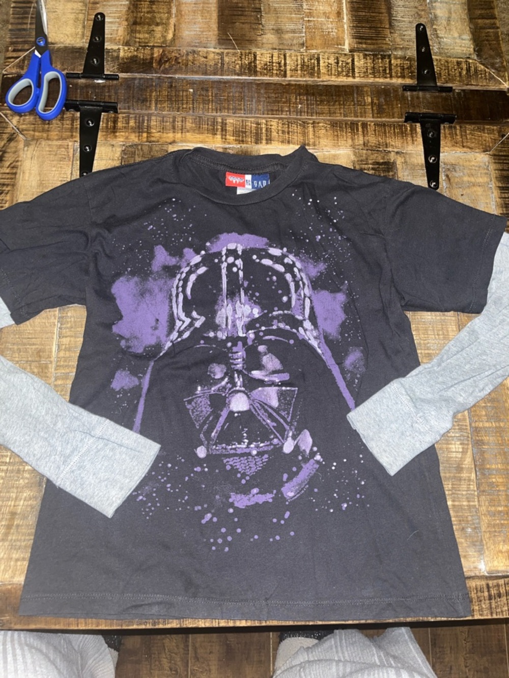 GAP Kids Black Tee with Purple Graphic